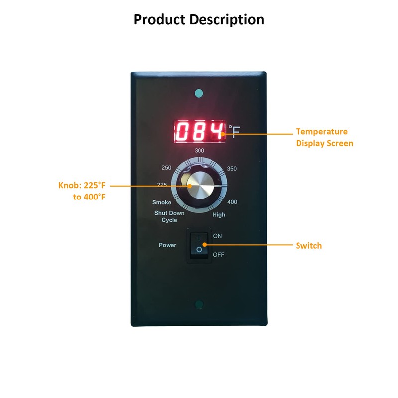 Digital Thermostat Controller Board Fit for Z Grills Pellet, 120V