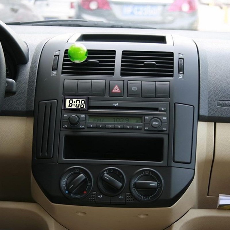 Car Dashboard Digital Clock - with Jumbo LCD Time &