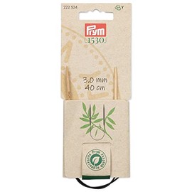 Prym 16" Circular Bamboo, 3mm Knitting Needles, Natural