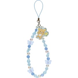 San-X Rilakkuma "After Rain Comes Sunshine Rilakkuma" Bead Strap Rilakkuma & Kiiroitori AB29101 H5.1 x W2.2 inches (130 x 55 mm)