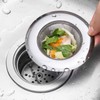2 Pack 4.5" Kitchen Sink Drain Strainers, Stainless Steel Drain