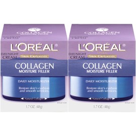 L'Oréal Paris Colágeno Humectante Filler Facial Day Night Cream, 1.7 oz., 0, 1.7 Ounce (Pack of 2)