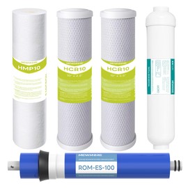 MewMore 5 Stage ROES-100 RO Water Filter Replacement FILTER-MAX-ES100 100 GPD Set for APEC ROES-100 Reverse Osmosis System, 3/8" Output