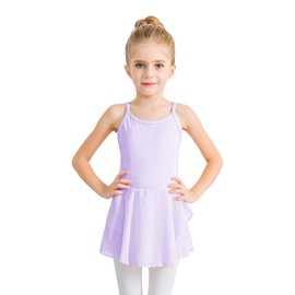 Stelle Toddler Ballet Leotards for Girls,Dance Leotard for Girls,Camisole Toddler Ballet Outfit for Studio Outdoor Daily Wear, Purple 5-6 Years