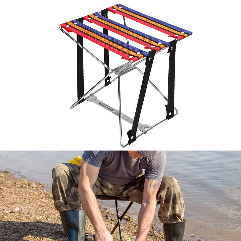 Pedicure Foldable Stool 4 Gears Adjustable Oxford Fabric Folding Stool