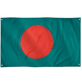 Runesol Bangladesh Flag, 91 x 152 cm (3 x 5 ft), 4 Eyelets, Red and Green Country Flag, Premium Flags for Indoor and Outdoor Use, Vibrant Colours