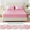 Love's cabin Satin Fitted Sheet Queen Size - Pink Silky