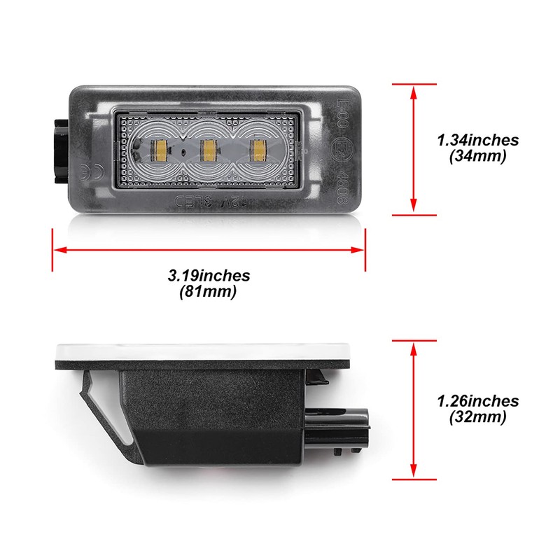Luces LED para matrícula compatibles con Ni-ssan Altima Versa Sentra