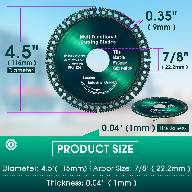 ‎5 Pack 4.5 Inch Indestructible Disc for Grinder, Indestructible Disc