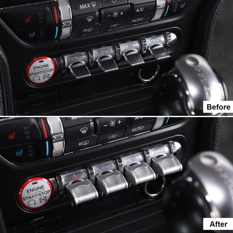 Center Console Dashboard Button Switch Cover Trim Compatible with Ford