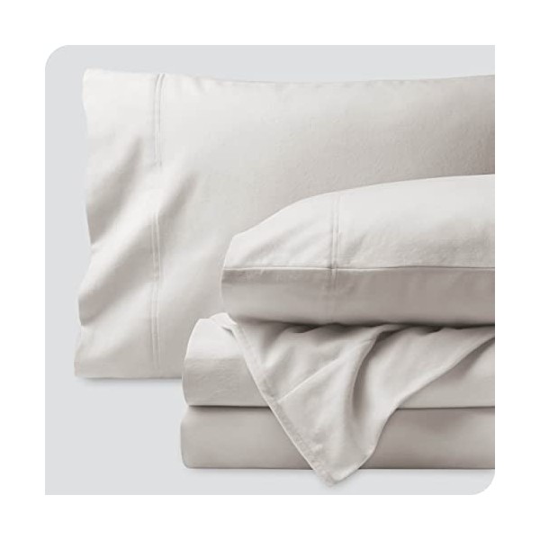 Bare Home Flannel Sheet Set 100% Cotton, Velvety Soft Heavyweight