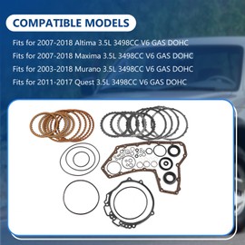 CYCWER JF010E RE0F09A CVT Transmission Master Rebuild Kit Overhaul Kit Fits for Nissan Maxima 3.5L 2007-2018, Fits for 2003-2018 Murano 3.5L, Transmission Rebuild Kit Replace OE JF010E RE0F09A