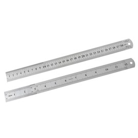 Steel Ruler School Office 30Cm Metal Drawing Measuring 1 Pieces New