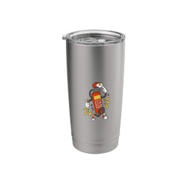 A Fire Extinguisher Cool Cartoon Fire Extinguisher Design Stainless Steel Insulated Tumbler