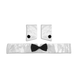 Male Stripper Set with Cuffs and Collar Bow Tie Fancy Dress Accessory