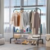 OTROUWORHT Clothes Rack Metal Clothing Rack with Bottom Shelf Garment