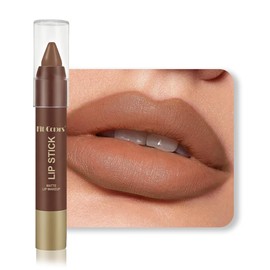 BINGBRUSH 2-in-1 Matte Lipstick & Lip Liner Set, Waterproof Long Lasting Makeup, All Skin Types (01#Morning Latte, 1 Count (Pack of 1))