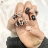 Dara Beauty March Art of the MonthBlack Heart Donut Nail❣