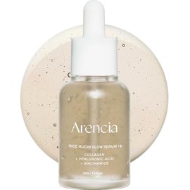 ARENCIA Suero Facial Rice Mucin Glow 30 ml - Esencia Hidratante con Niacinamida, Ácido Hialurónico y Colágeno para Piel Radiante