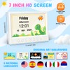 Kids Digital Alarm Clock with 7" Touchscreen, Custom Reminders &