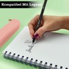 Willingood 12 x Erasable Refills, Black, Compatible with Legami, Easy