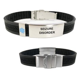 Seizure Disorder UltraSlim Designer Medical Alert ID Bracelet