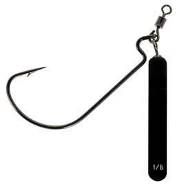 Reaction Tackle Tungsten Jika Rig - 1/8oz- #1/0 Hook - Never Chip Black