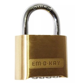 Em-D-Kay 2" Em-D-Kay Combination Padlock, Bottom, Brass