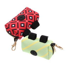 Kisangel 2pcs Portable Dog Poop Bag Dispenser Waste Pouch Carrier for Outdoor Use Includes and Holders Convenient for Dog Owners