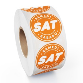 MESS Day of The Week Stickers – Saturday Expiration Date Labels for Kitchen, Food, and Restaurant Use