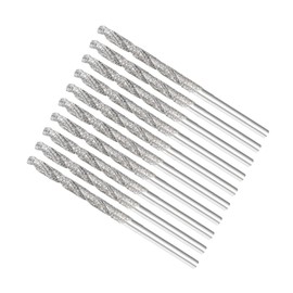 CoCud Diamond Twist Drill Bits, 2.5mm Drill Bit Diameter, Metric Tipped Drill Bit High Speed Steel - (Applications: for Glass Sea Shells), 10-Pieces