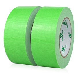 BOMEI PACK Green Duct Tape Waterproof 50 mm x 30 m - 2 Rolls Light Green Duct Tape Fabric Tape - Fabric Tape - Duct Tape Extra Strong - Duct Tape - Waterproof Tape