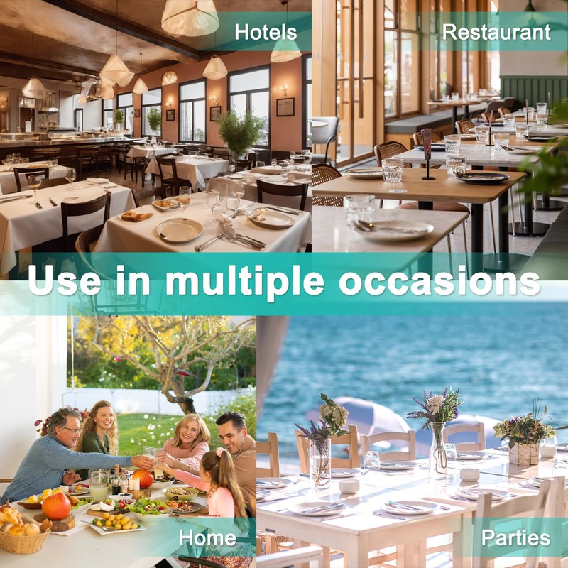 AMFUN Set of 6 Washable Woven Placemats, Waterproof Place Mats