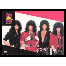 1991 PRO-SET MUSIC SUPER STARS MusiCards Collectible Card #196--KISS (Variation)