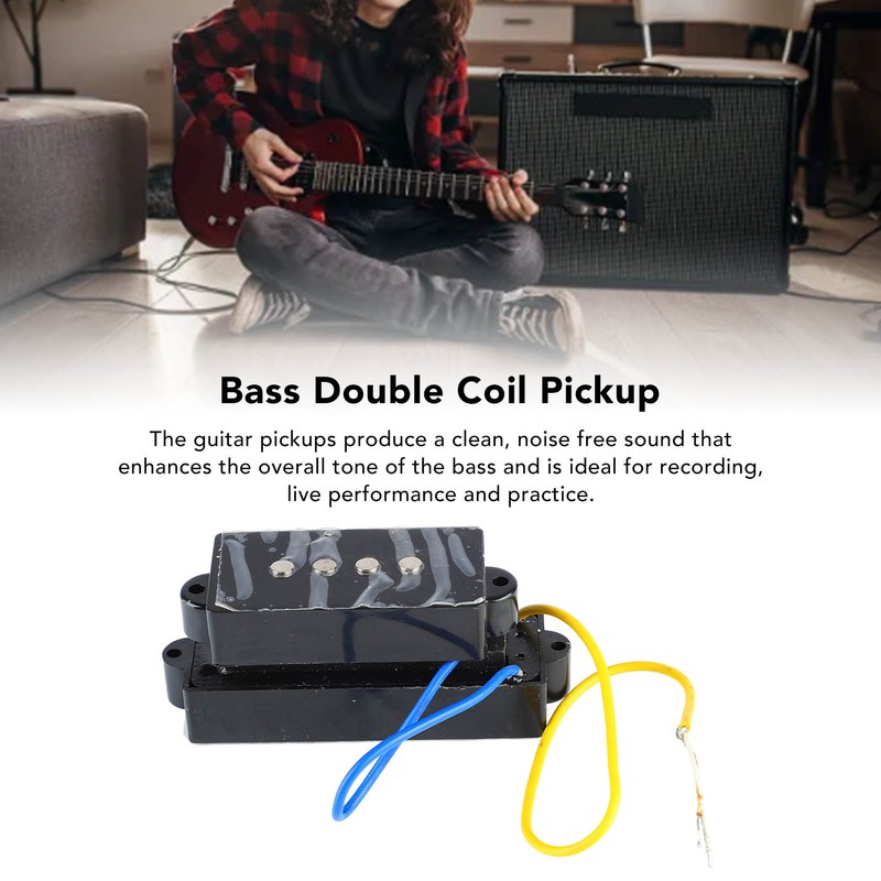 Guitar Pickup 5 String Open Portable Metal Electric Bass Double