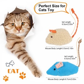 Xinstroe 9 Stück Katzenminzen Spielzeug, Plüsch Maus Kitten Spielzeug Katzenspielzeug mit Katzenminze Mäuse Catnip Toy katzenspielzeug fur Katze und Kitten