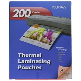 Nuova 200-Pack, 5 Mil Thermal Laminating Pouches 9 x 11.5 Inches, Letter Size (LP205H)