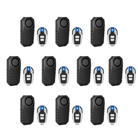 USUPERINK 10PK Bike Alarm, Bike Alarms for Ebikes, Motorcycle Alarm System, Bike Alarm with Remote, Vibration Sensor Alarm for Bike Motorcycle Electric Scooter Moped Trailer Car 113dB IP65 Waterproof