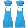 XIEJINJIA 2 Set Kids Apron and Chef Hat Child Waterproof