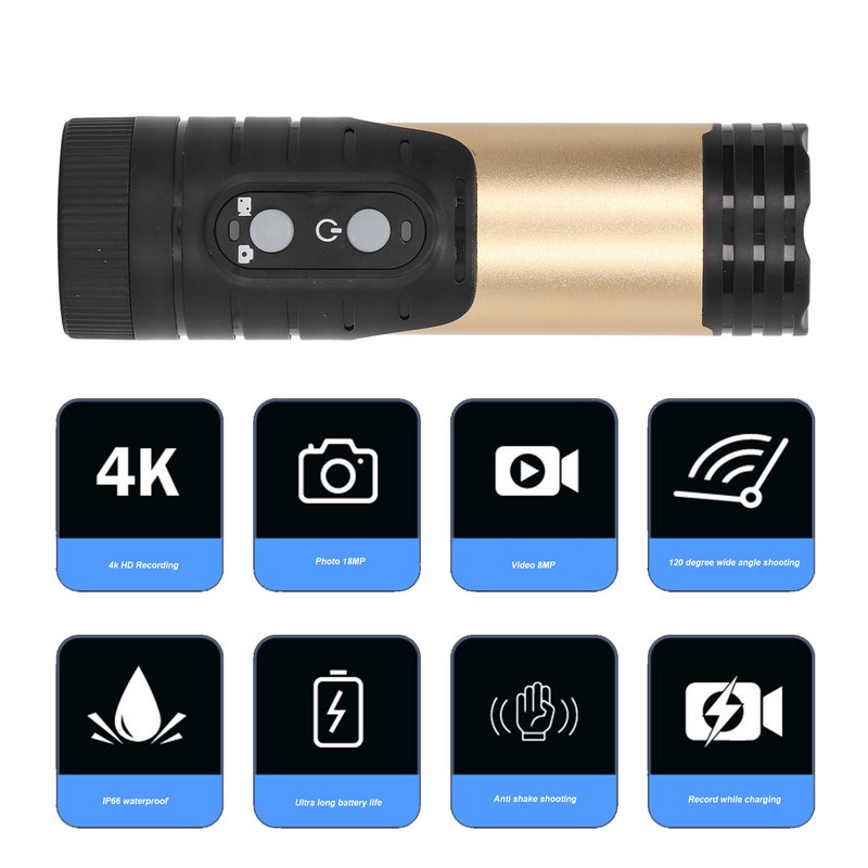 4K Action Camera Waterproof Bike Motorcycle Helmet Camera Anti Shake