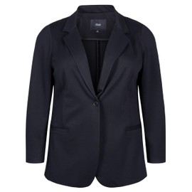 Zizzi Women's Plus Sizes Blazer Long Sleeves Stretch Size, black