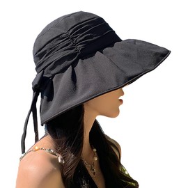 SLINX FXM03 UV Protection Hat, Women's Hat, UV Protection, UV Care, Sunshade, Sun Protection, Wide Brim, Small Face Effect, Foldable, Size Adjustable, Includes Chin Strap, Back Ribbon, Stylish, Cute