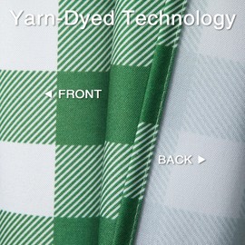 FairOnly Deep Green Tier Curtains,Buffalo Check Plaid Gingham Short Window Curtain for Cafe,Farmhouse,Bathroom,Kitchen & Living Room Rod Pocket Curtains (2 Panels, 28"x24")