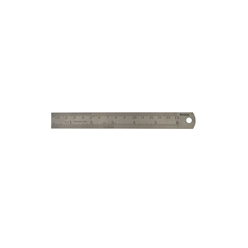 6 Inch 150mm Stainless Steel Ruler Rule Measuring Measure Imperial