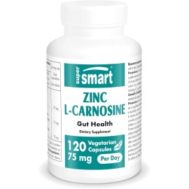 Supersmart Zinc L-Carnosine 75Mg - Zinc Carnosine Supplement 120 Veggie Capsules
