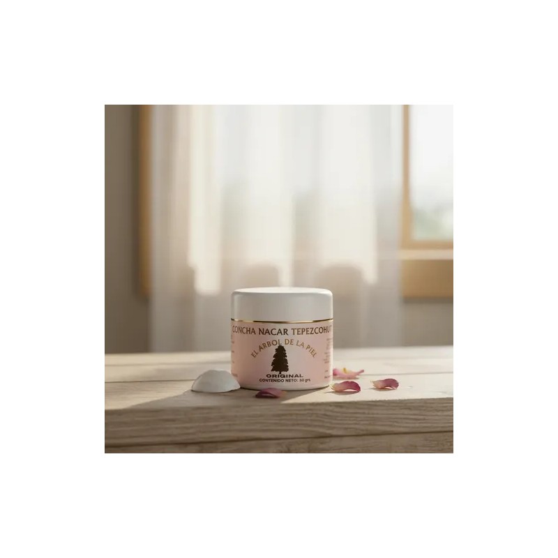 Crema De Concha Nacar Corteza De Tepezcohuite Y Rosa 60
