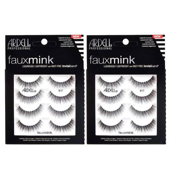 Ardell False Lashes Faux Mink 817 Multipack, 4 pairs x 2 pack