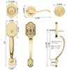 Haidms Gold Double Door Handle with Deadbolt, Gold Front Door