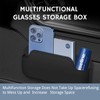 Tmengdao Sunglass Holder for Car, Multi-Functional Stick-On Glasses Storage Box,