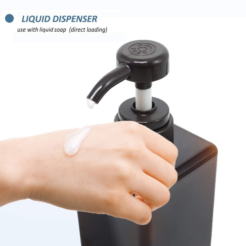 Pump Bottle, Refillable Plastic Empty Lotion Soap Dispenser Liquid Container